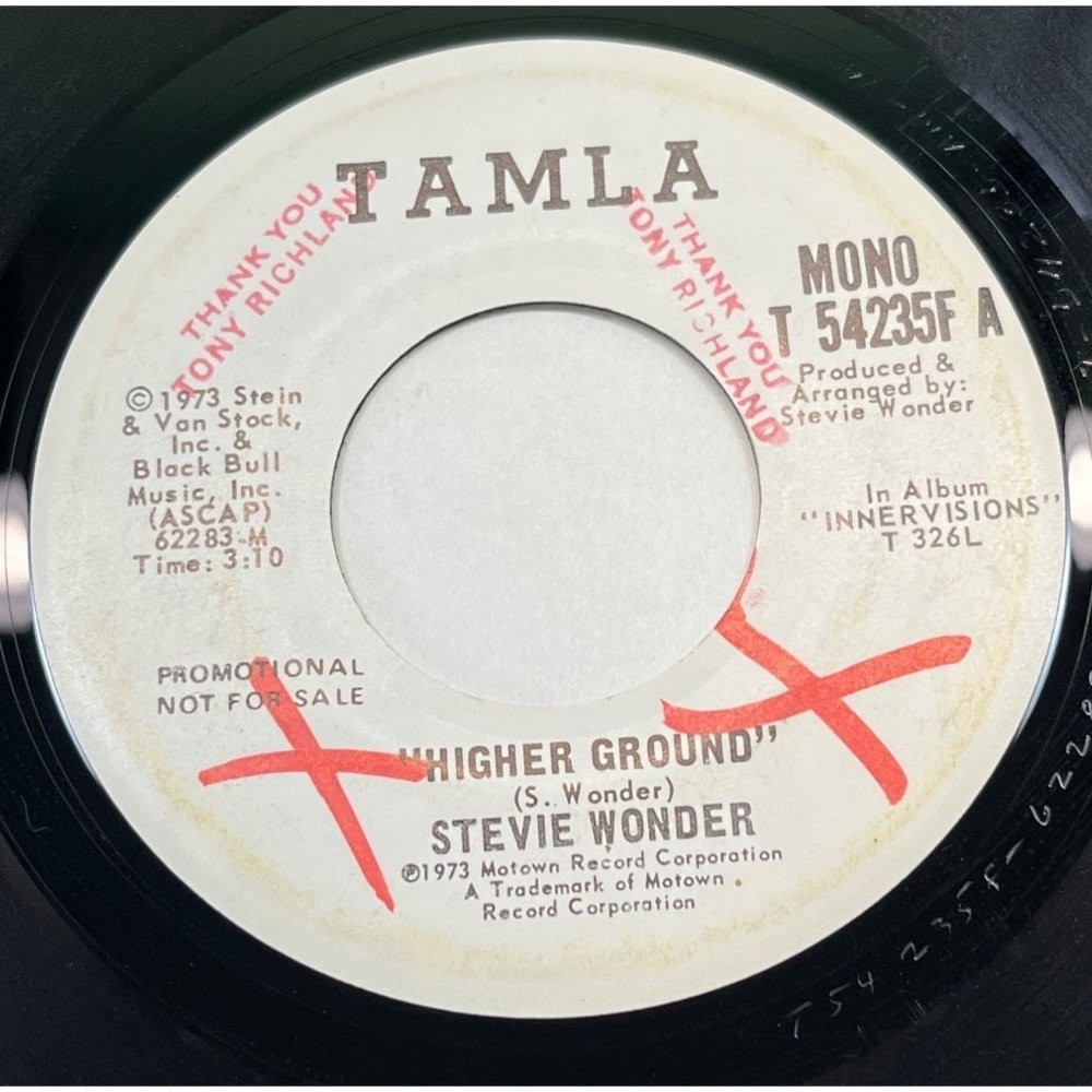 Stevie Wonder Higher Ground 45 Soul Promo Tamla WLP 54235 1973